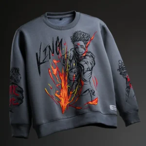 The Shibuya Incident - Anime Oversized Sweatshirt with Puff Print and Embroidery