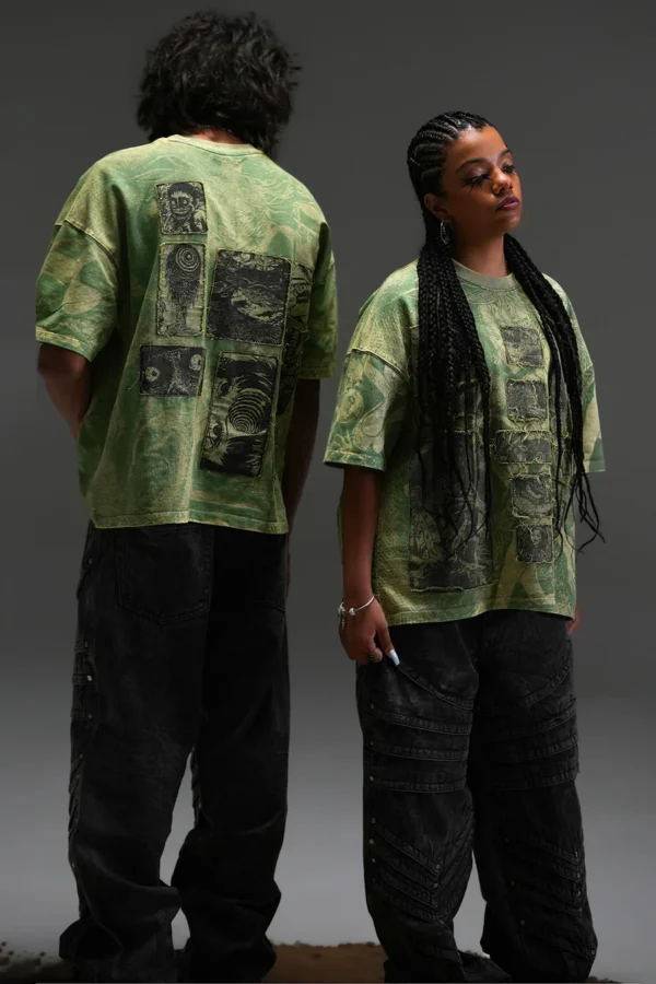 Elements Of Horror Heavy Patchworked Washed Tshirt (Preorder)