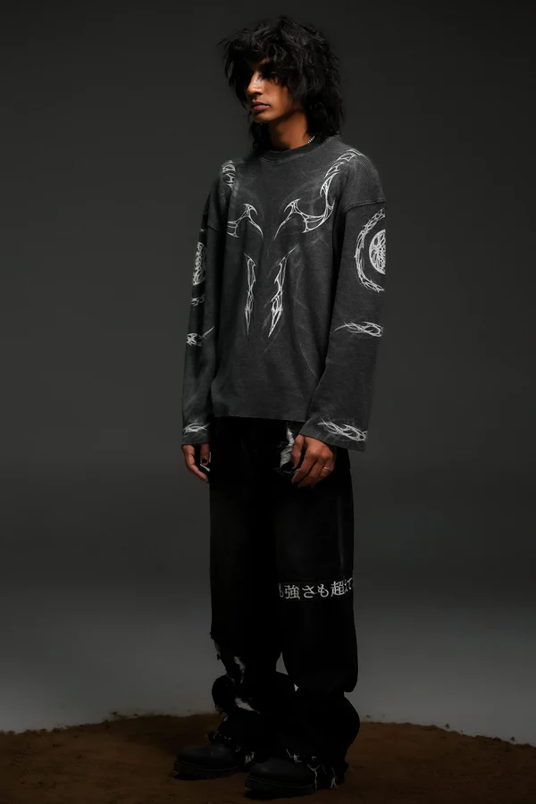 Malevolent Body - Waffle Fabric Full Sleeve T-shirt (Preorder)